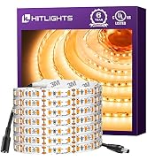HitLights LED Strip Lights Warm White 2700K, 16.4ft High Density Tape Light for Bedroom, 600 LEDs...