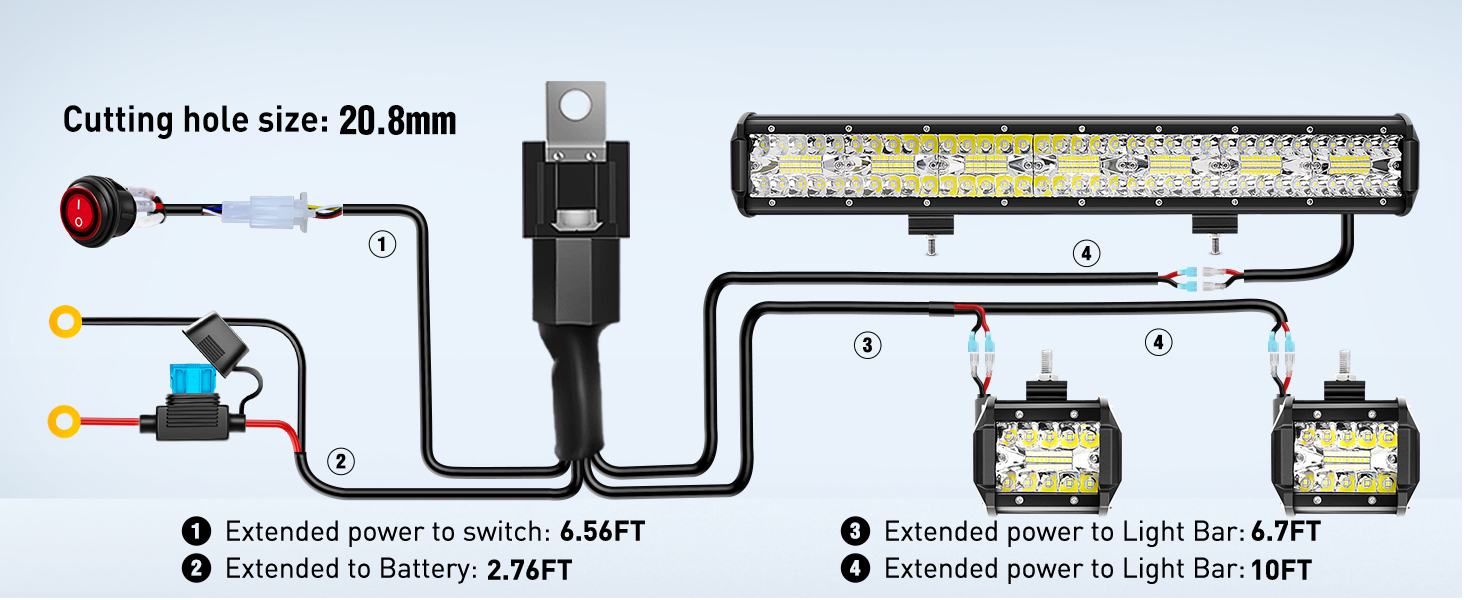 20 Inch 420W LED Light Bar Triple Row led light bar