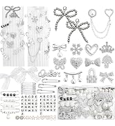 RQAYE 268pcs Silver Junk Socks Charms Kit,Shoe Charms for Sneakers, Brooches and Pins for Women, ...
