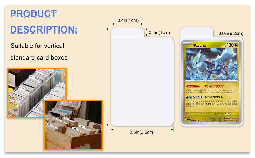 198PCS Trading Card Dividers
