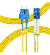 FLYPROFiber 5M OS2 SC to LC Fiber Patch Cable | Length Options: 1m-50m, 1G/10G Single Mode Duplex...