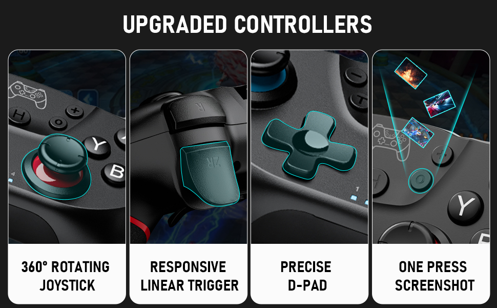 Diswoe wireless switch controller has hall effect joystick linear trigger precise d-pad screenshot
