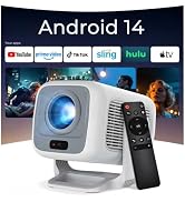 Smart Projector with WiFi 6 and Bluetooth 5.4, 600 ANSI Native 1080P Portable Mini Projector with...