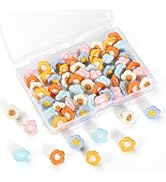 GOOLADA 72 Pieces 6 Colors Thumbtacks, Decorative Thumb Tacks, Flower Push Pins, Cute Push Pins f...