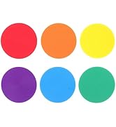 balacoo 6 Pcs Colored Poly Spot Marker, 4 Inch Non-Slip Round Spot Marker Field Cones Floor Dots ...