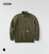 Carhartt Men's 105294 Loose Fit Midweight Quarter Zip Mock Neck Sweatshirt