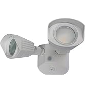 Nuvo 65/210 LED Dual-Head Security Light, 3000K, White