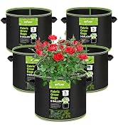 BN-LINK 5-Pack 5 Gallon Grow Bags Heavy Duty 300G Thickened Nonwoven Plant Fabric Pots with Handles