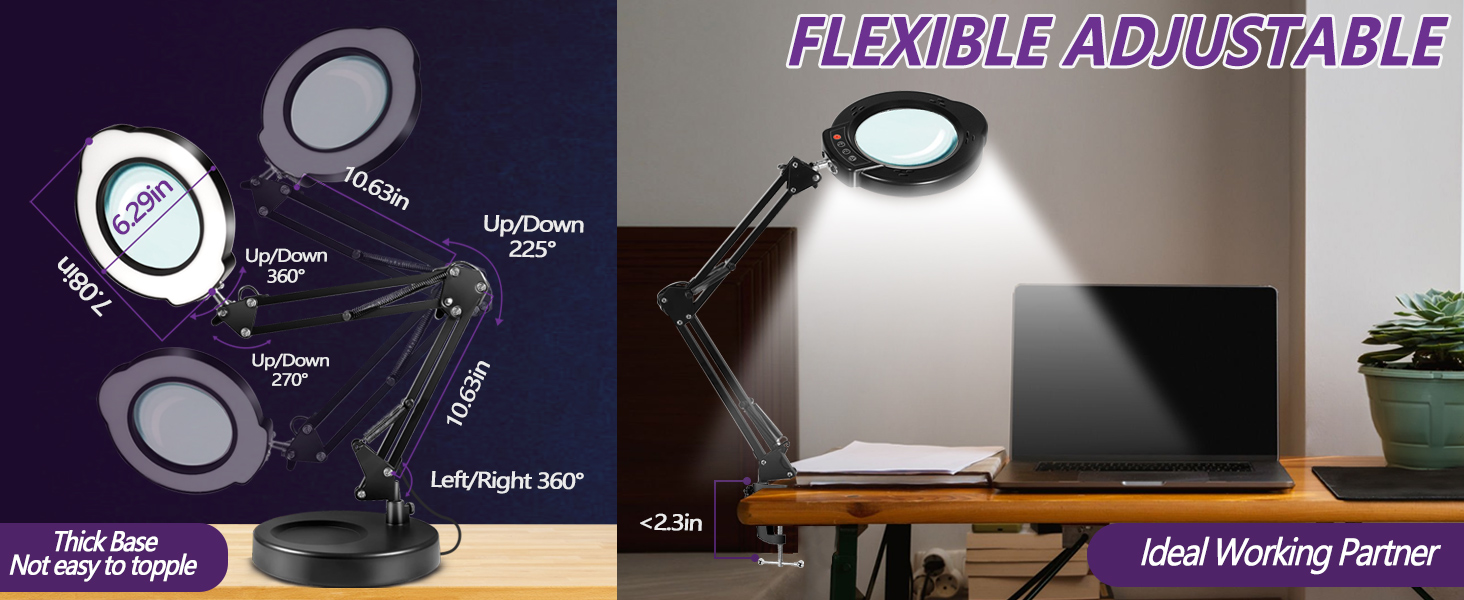 lighted magnifying glass