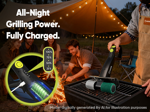 Saker Electric Grill Brush