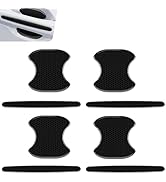 Foelony 4 Sets Car Door Handle Bowl Sticker, Reflective Car Door Handle Scratch Protector, Self-A...