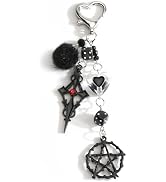 SHTALHST Gothic Heart Keychain with Coffin Charm Cool Dark Romance Keycharm for Women Alternative...