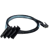 WLGQ Internal Mini SAS SFF-8087 36 Pin to 4X SAS 29Pin SFF-8482 Hard Disk SAS Cable with sata Pow...