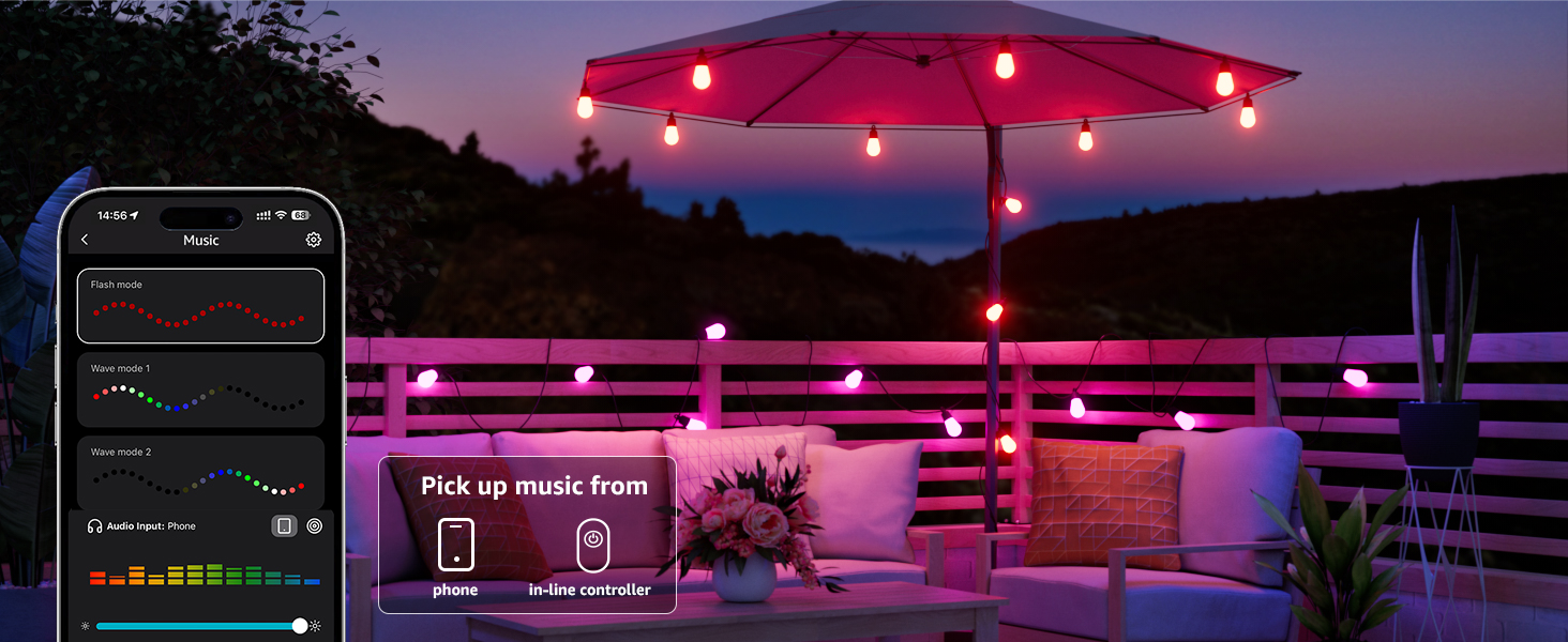 pick up music from phone or controller