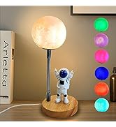 WLHONG Moon Lamp for Kids,Space Buddy Lights with 7 Color Astronaut Night Light,USB Powered and B...