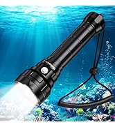 Wurrkos DL70 Dive Light,13000 Lumen Super Bright Scuba Diving Light with 4pcs Led Dive Lights,IPX...