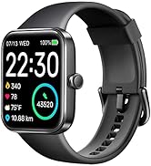 SKG Smart Watch, Fitness Tracker with 5ATM Swimming Waterproof, Health Monitor for Heart Rate, Bl...