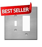 Oversized Stainless Steel Outlet Covers, Toggle/Rocker Switch 2 Gang Wall Plate, 5.5