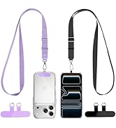 CACOE Phone Lanyard 2 Pack-2× Adjustable Neck Strap,2×Patches,Universal Multifuctional Lanyards C...
