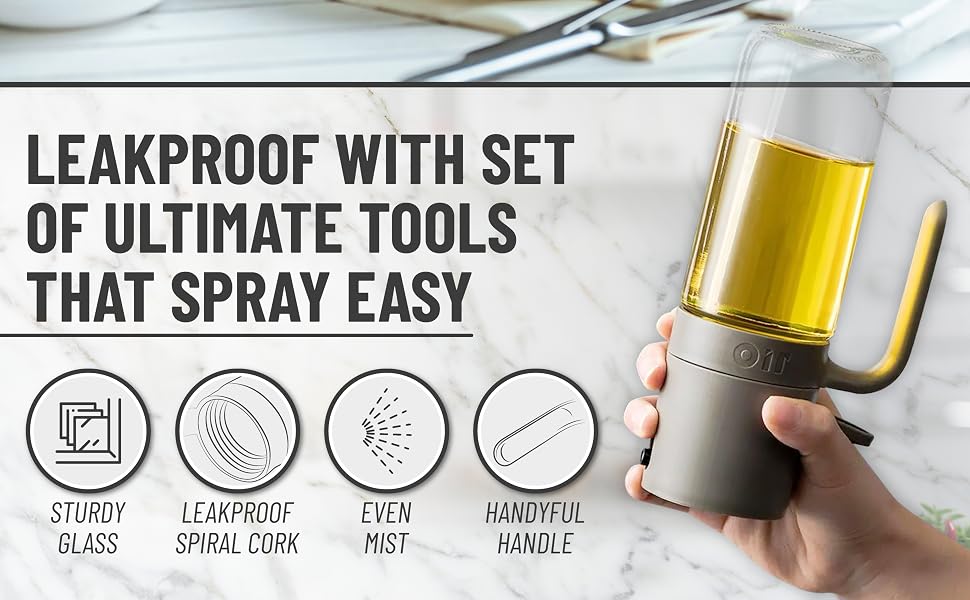Oil Sprayer, cooking oil mister, olive oil, avocado oil. coconut oil, peanut oil, vuseone sprayer