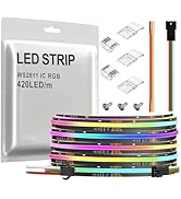 SPI COB RGB IC LED Strip Light FOB WS2811 High Density Uniform Light UL-Listed Dream Color Strip ...