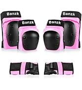 Banzk Adult/Child Knee Pads Elbow Pads Wrist Guards 3 in 1 Protective Gear Set for Skateboarding ...