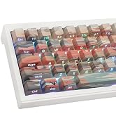 Tsungup Custom Keycaps 60 75 Percent,Pastel Keycaps Side Print Keycaps 135 Keys PBT Cherry Profil...