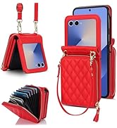 Konstreet for Samsung Galaxy Z Flip 7 Case with Card Holder with 8-Card Slots Wallet Case with De...