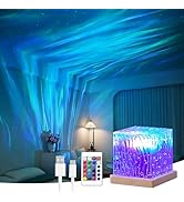 Northern Lights Projector, 16 Colors Rechargeable Aurora Light Projector &amp; Mood Lighting Galaxy L...