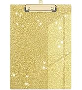 Glitter Acrylic Clipboard Decorative Standard A4 Letter Size 12.2" x 8.7", Fashion Bling Clip Boa...