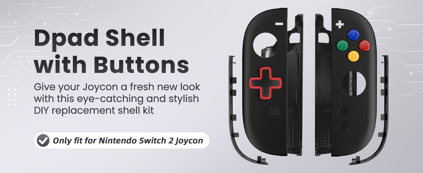 Shell (D-Pad Version) with Buttons for Joycon 2