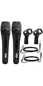 5 CORE Microphone Dynamic Vocal Handheld Mic Cardioid Unidirectional Microfono w On Off Switch + XLR...