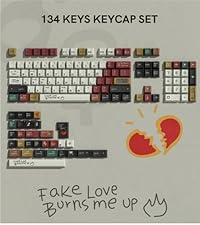 Womier PBT Keycaps Set 130 Keys, Custom White Japanese Keyboard Doubleshot Dye Sub Side Print Shine ...