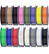 SUNLU PLA Plus Filament 16 Color Bundle Multicolor, PLA+ 3D Printer Filament 1.75mm, Mini Spool, ...