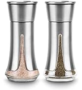 Salt and Pepper Shakers by Aelga - Salt Shaker with Adjustable Pour Holes -Salt and Pepper Set fo...