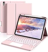 ZKTUYU for iPad 11th 10th Generation Case with Keyboard, 7-Colors Backlit, Folio Cover with Penci...