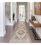 Madane Runner Rug 2x8, Washable Hallway Runner Rugs, Non-Slip Low-Pile Soft Kitchen Rug Runner La...