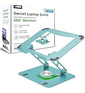 Uncaged Ergonomics Swivel Laptop Stand for Desk, Adjustable Computer iPad Stand for Desk w/ 360 R...