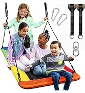 Odoland 60inch Platform Tree Swing for Kids and Adults - Waterproof with Durable Steel Frame and ...