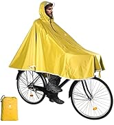ANYOO Waterproof Rain Poncho Bike Bicycle Rain Capes Lightweight Compact Reusable for Adults