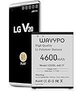 WAVYPO Battery for LG V20 Battery, [4600mAh] Upgraded BL-44E1F Replacement Battery for LG V20 BL-...