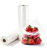 OnlyPaper Food Storage Bags, 2 Rolls 12x20 Clear Plastic Produce Bags Roll for Food Storage, Brea...