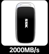 SSK 4TB SSD External Hard Drive, Portable SSD Drive up to 2000 MB/s, USB 3.2 Gen2X2 External Soli...