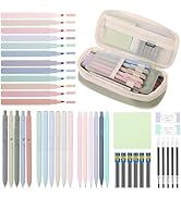 SKYDUE 44Pcs Aesthetic School Supplies, Big Capacity Pencil Pen Case with Cute Pastel Highlighter...