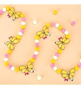 AnyDesign Back to School Felt Banner Bunting Garland Cute 3D Pencil Coquette Bow Pom Ball Banner ...