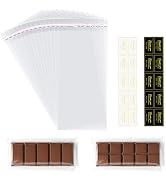 Fimary 100 Pcs Knafeh Pistachio Chocolate Bar Wrappers with 100 Pcs Thank You stickers - 2.5 x 7....