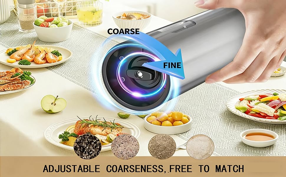 Electric Salt and Pepper Grinder Set