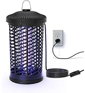 Electric Bug Zapper, 9.84 Ft Power Cord with Switch, Mosquito Zapper Indoor/Outdoor, 4200V 18W Wa...