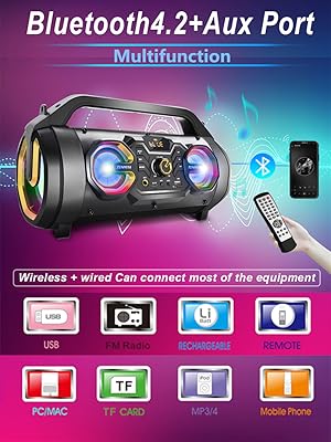 portable bluetooth speakers wireless outdoor speaker boombox