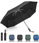 G4Free 54 Inch Large Golf Umbrella, Automatic Square 3 Folding Windproof Umbrella Compact Travel ...